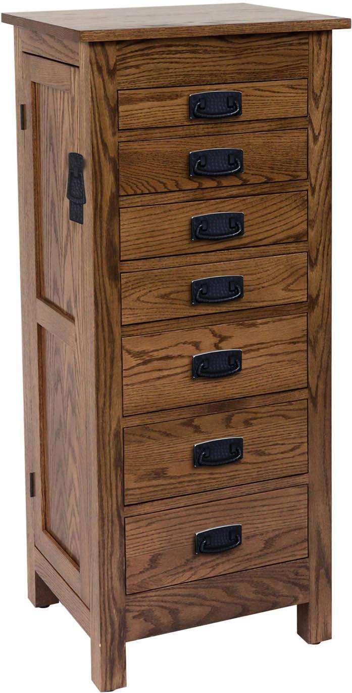 Amish 48 inch Mission Jewelry Armoire Oak
