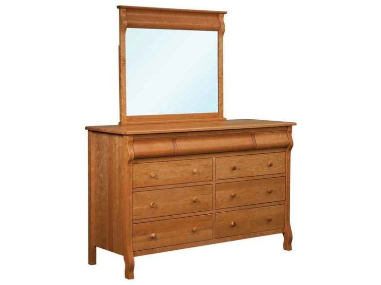 Amish Pierre Nine Drawer Dresser with Mirror