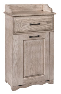 Easy-Tilt Trash Bin with Top Drawer