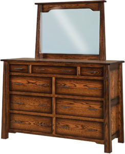 Cambridge Nine Drawer Dresser and Mirror