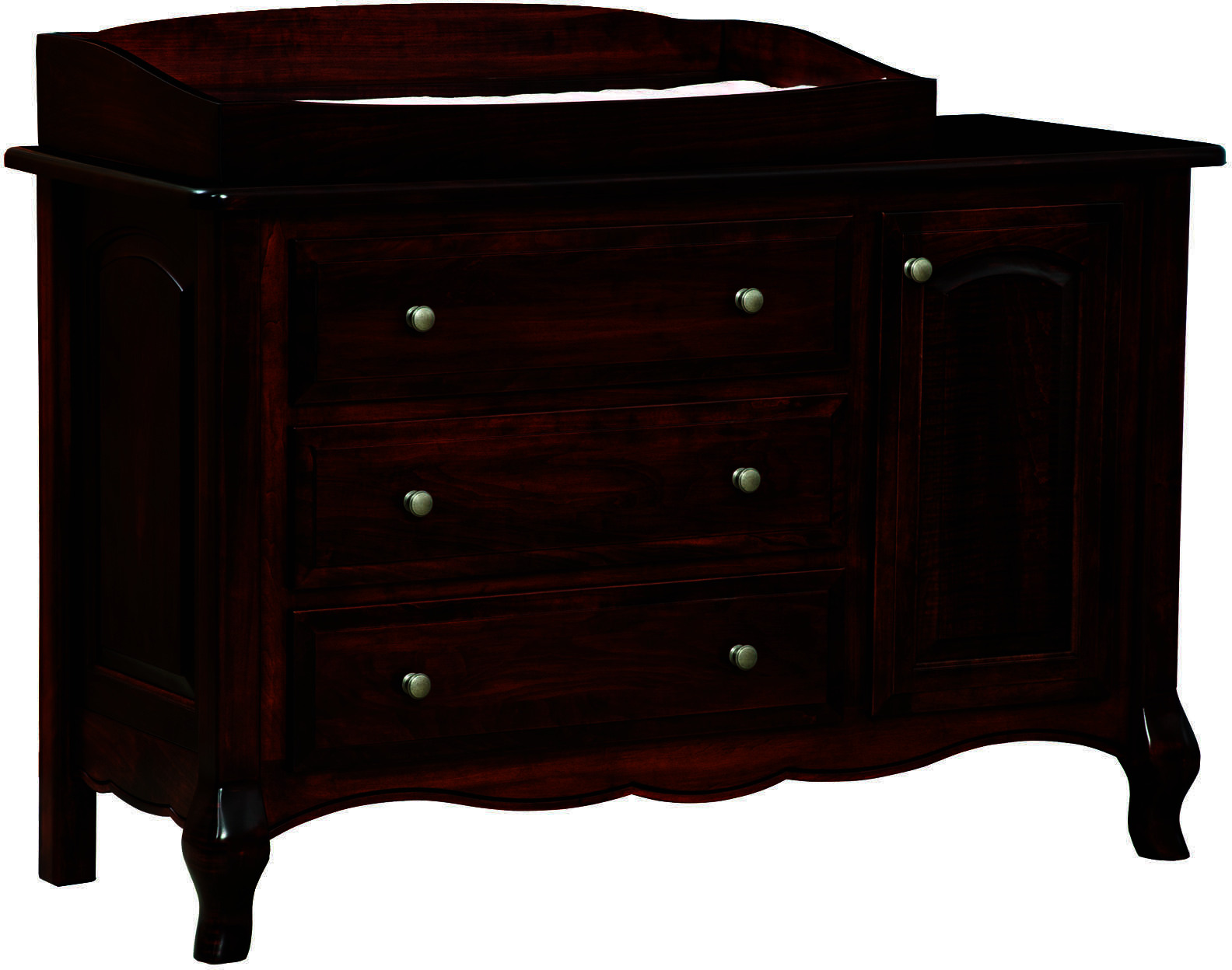 Custom French Country 3 Drawer Dresser with Door and Box Top