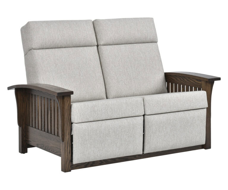 Custom Mission Wallhugger Love Seat Recliner