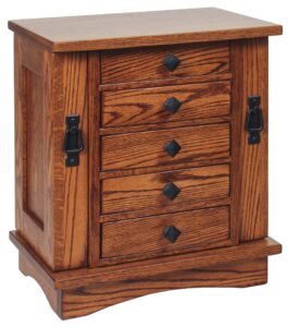 Five Drawer Mission Style Jewelry Chest