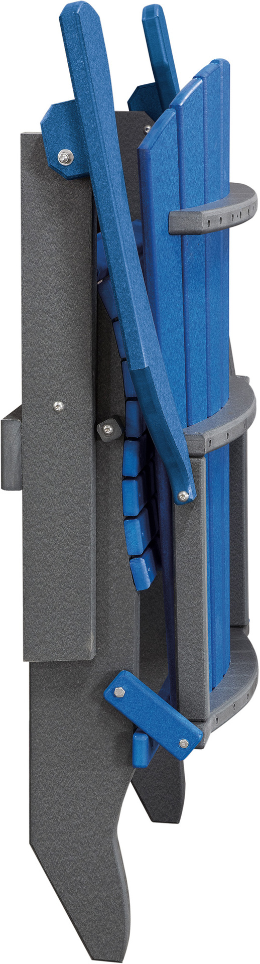 All Poly Fan Back Folding Adirondack Chair Folded