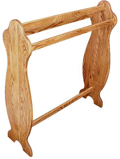 Amish Plain Oak Quilt Rack
