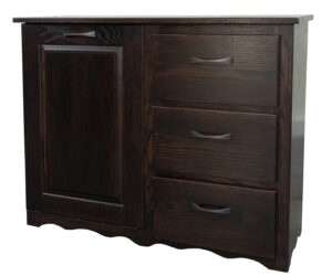 Tilt-Out Waste Bin with Drawers