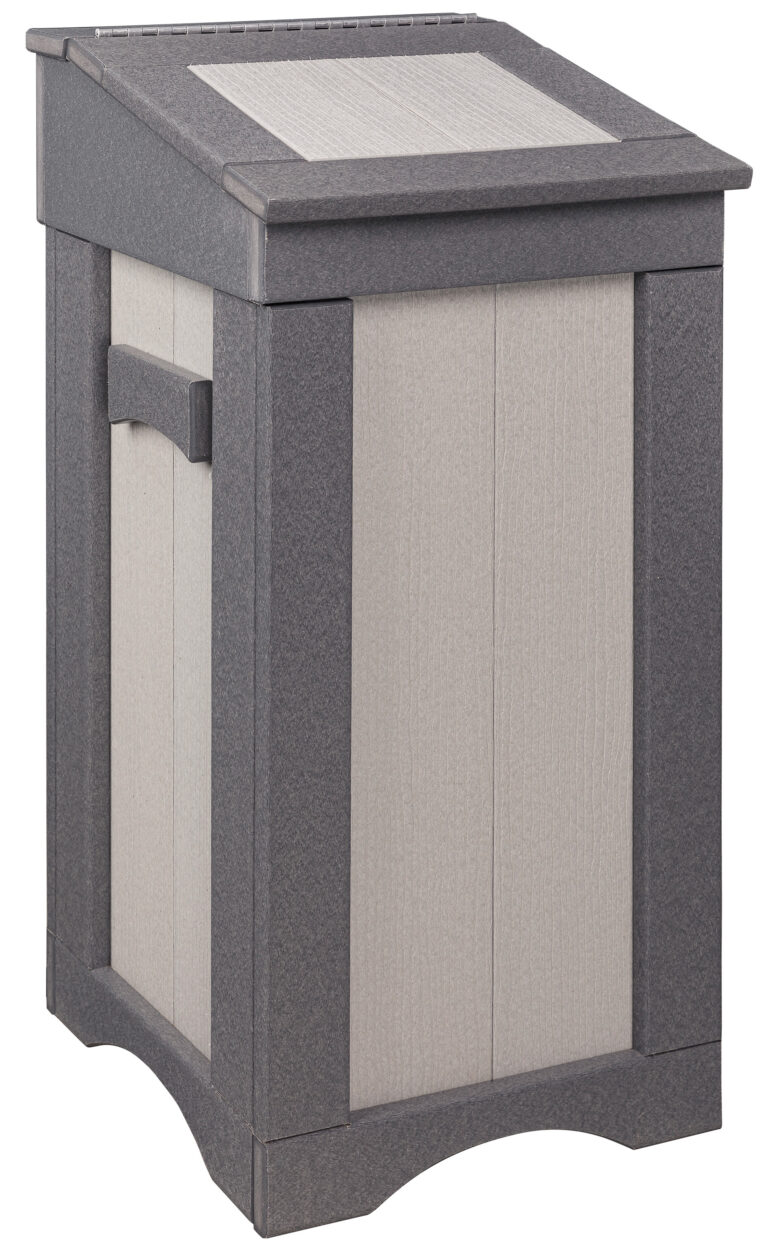 Custom Flip-Top Trash Bin (Gray)
