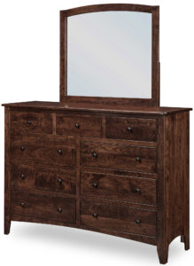 Carlston Nine Drawer Dresser with Mirror
