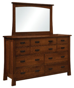 Grant Style Large Dresser with Mirror