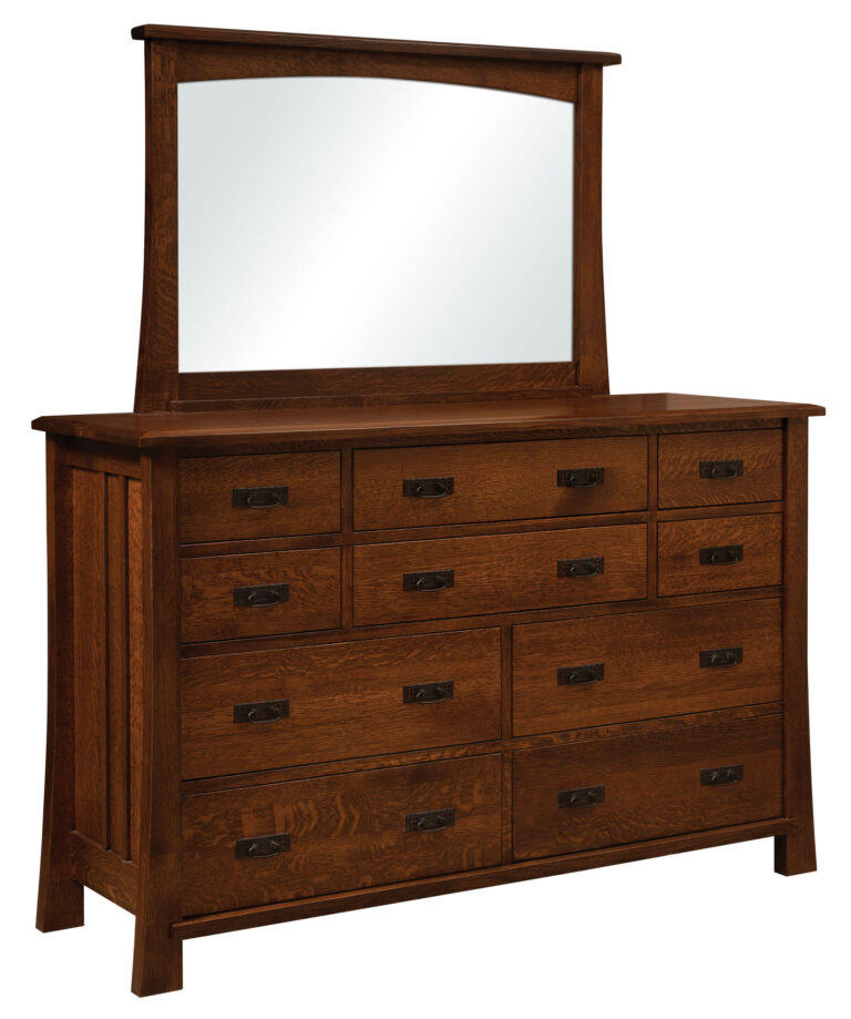 Custom Grant 10 Drawer Dresser with Mirror
