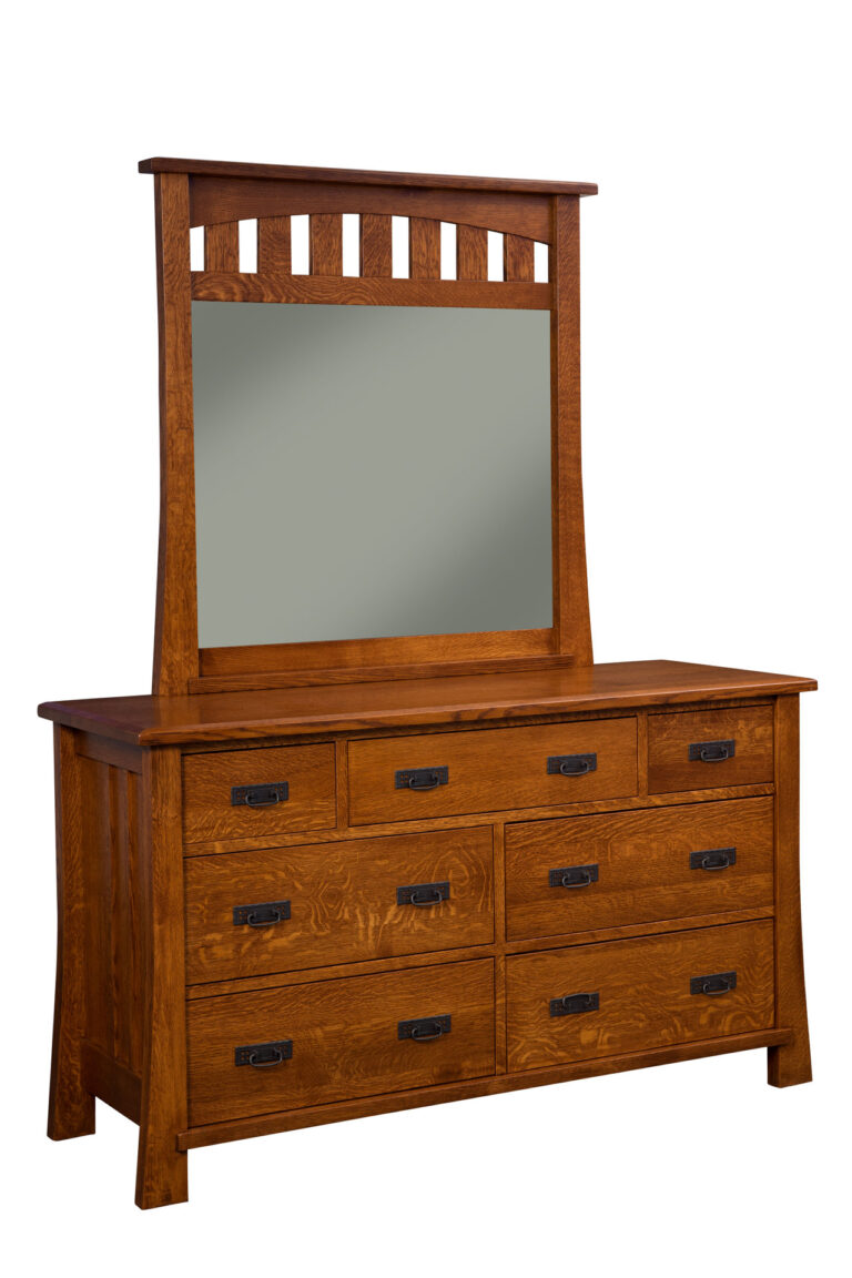 Custom Grant 7 Drawer Dresser with Mirror