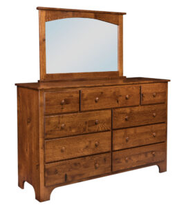Ridgecrest Shaker Style Large Dresser with Mirror