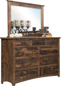 Barn Floor Dresser with Mirror