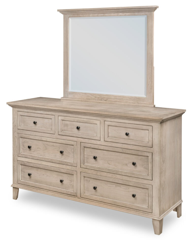 Custom Arlington Seven Drawer Dresser with Mirror