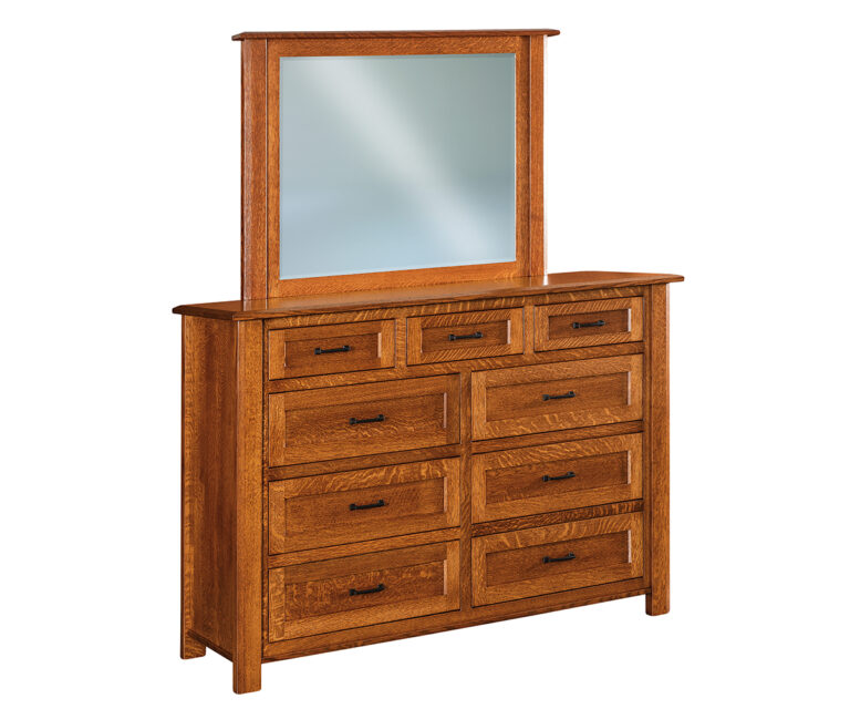 Custom Hudson Quarter Sawn Dresser with Mirror