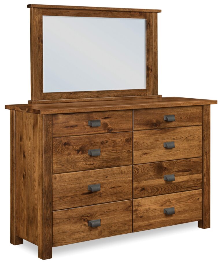 Custom Beaumont Eight Drawer Dresser with Mirror