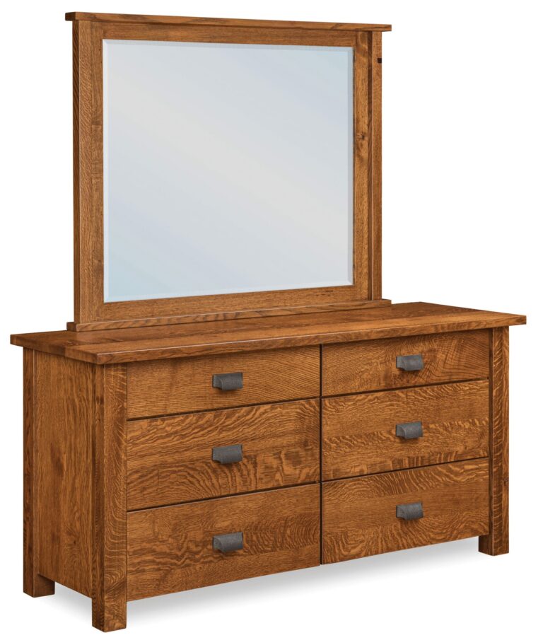 Custom Beaumont Six Drawer Dresser with Mirror