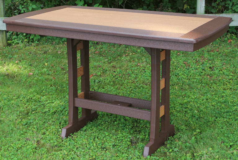 Custom Counter Table with Umbrella Holes