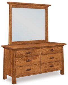 Edgewood Six Drawer Dresser with Mirror