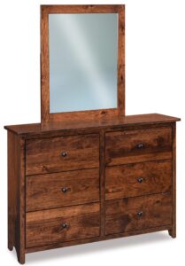 Youth Six Drawer Dresser with Mirror