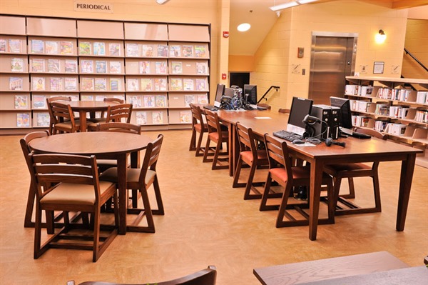 Library tables and chairs from Shipshewana furniture source - Weaver Furniture Sales