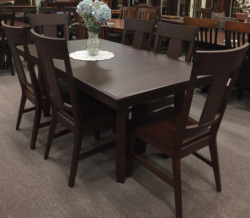 Amish Furniture featuring dining table with six chairs