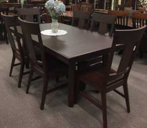 Amish Furniture featuring dining table with six chairs